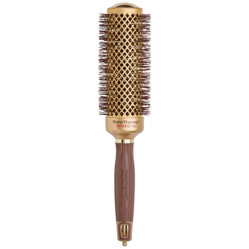 Olivia Garden NanoThermic Ceramic + Ion Speed XL Round Thermal Hair Brush - Not Electrical - Professional Blowout Brush for Normal to Thick Hair - 1 3/4"-Diameter Barrel - NTXL-44 - Image 1