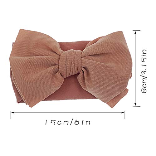 KIDOCHEESE Hairband, Soft Nylon & Cotton, Handmade Hairbands with Bows, 5 Pack, for Baby Girls & Toddlers - Image 3