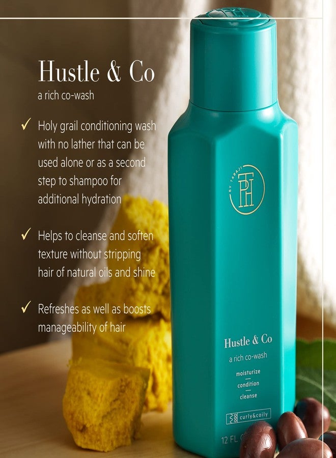 TPH BY TARAJI Hustle & Co Hydrating Co-Wash with Olive Oil, Shea Butter & Sage | Nourishing Hair Rinse, Sulfate Free Shampoo for Curly & Coily Hair | Cruelty-Free, Vegan | For Women & Men, 12 fl oz - Image 5