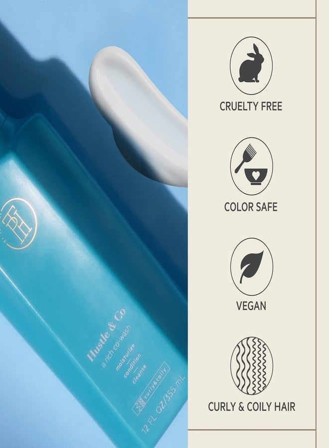 TPH BY TARAJI Hustle & Co Hydrating Co-Wash with Olive Oil, Shea Butter & Sage | Nourishing Hair Rinse, Sulfate Free Shampoo for Curly & Coily Hair | Cruelty-Free, Vegan | For Women & Men, 12 fl oz - Image 3