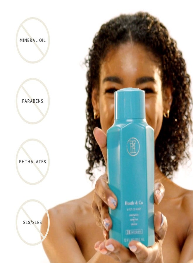 TPH BY TARAJI Hustle & Co Hydrating Co-Wash with Olive Oil, Shea Butter & Sage | Nourishing Hair Rinse, Sulfate Free Shampoo for Curly & Coily Hair | Cruelty-Free, Vegan | For Women & Men, 12 fl oz - Image 4