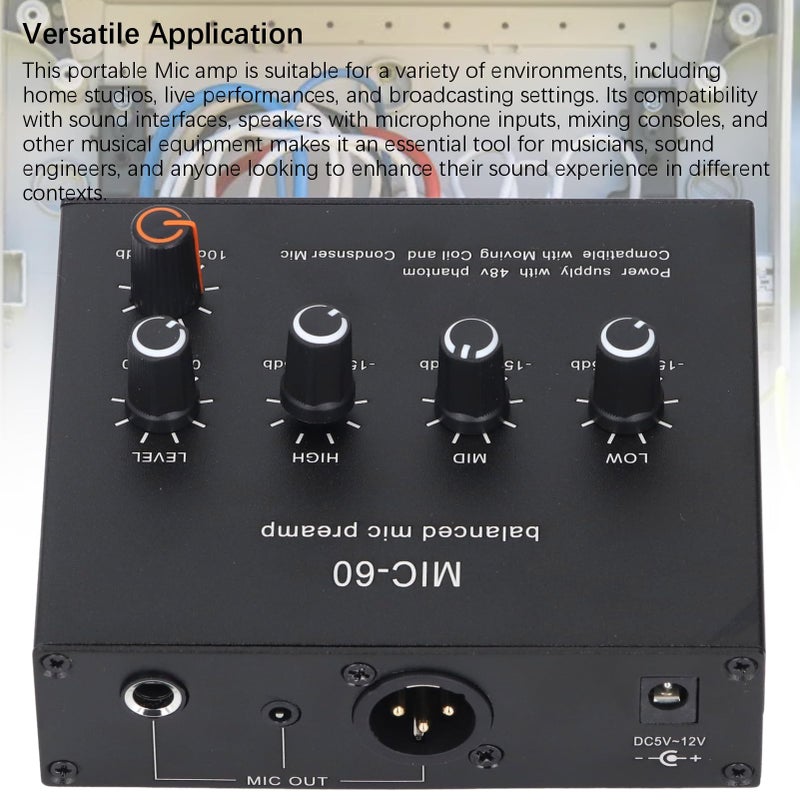 Dynamic Microphone Amplifier with High Low Bass Adjustment for Home Karaoke Sound System - Image 4