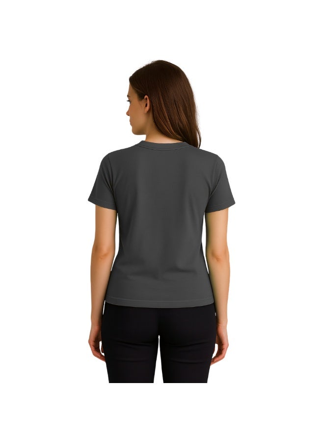 PRINTSHOP4ME Adult Round Neck Combed Women's T Shirt 190 GSM Pure Cotton Basic Colors - Image 5