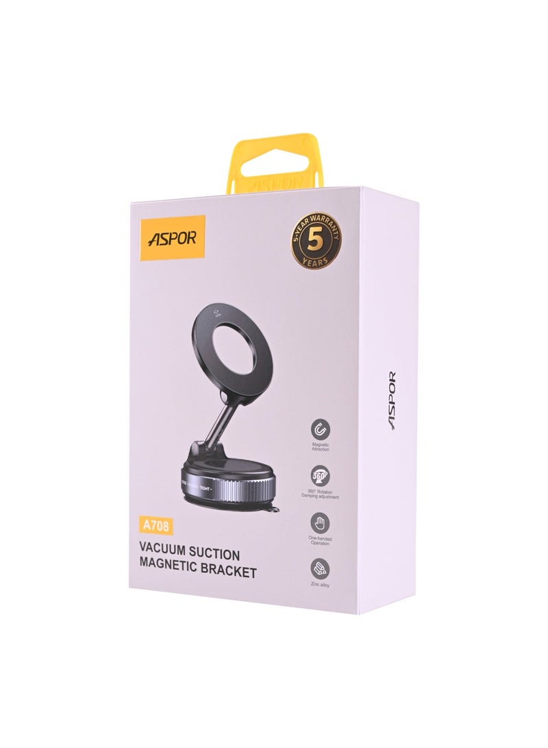 أسبور حامل جوال مغناطيسي ASPOR A708 بتقنية الشفط الفراغي - Image 5