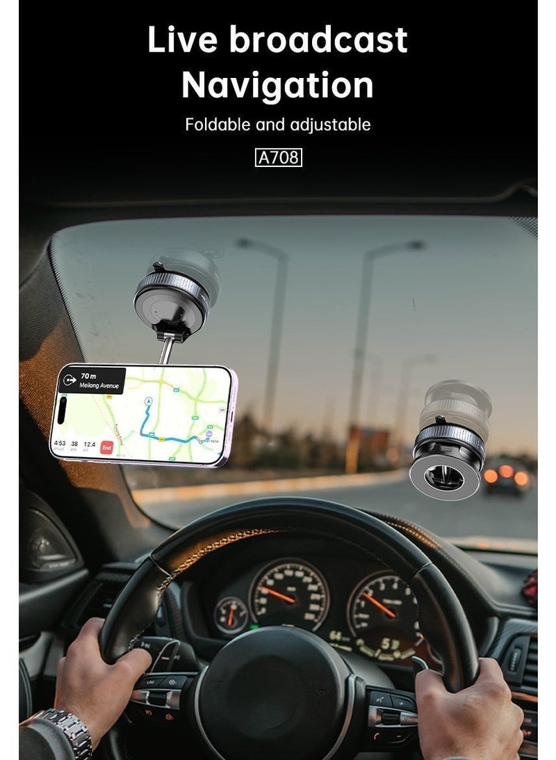 أسبور حامل جوال مغناطيسي ASPOR A708 بتقنية الشفط الفراغي - Image 3