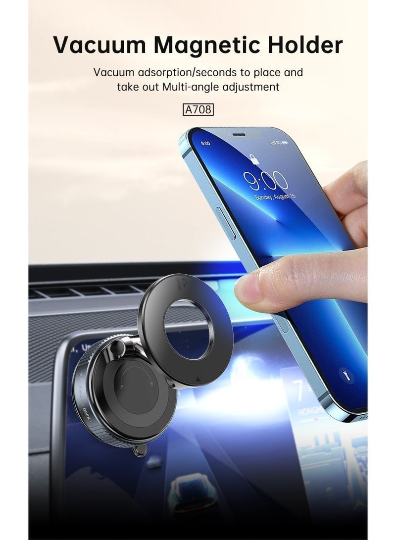 أسبور حامل جوال مغناطيسي ASPOR A708 بتقنية الشفط الفراغي - Image 4