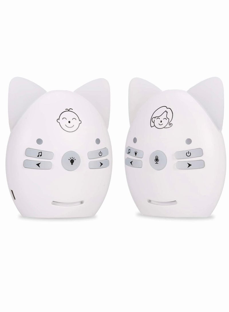 Wireless Audio Baby Monitor Two-way Talk Back Long Range Transmission VOX Mode Night Light Music Play Volume Adjustment Dual Power Supply - Image 1