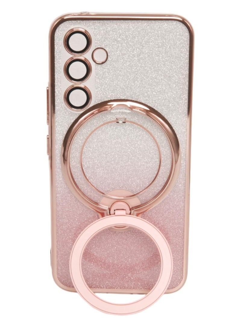 ليمتليس جراب لهاتف Samsung Galaxy A34 متوافق مع جراب مغناطيسي، غطاء حماية خلفي رفيع وناعم ومقاوم للخدش، جراب مغناطيسي غير مصفر ومضاد للصدمات، لون وردي متدرج - Image 1