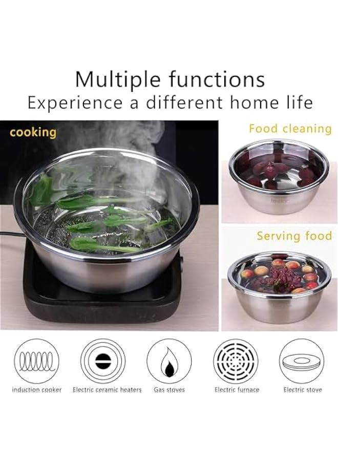 BWSJ Multifunctional Stainless Steel Drain Basket Multipurpose Vegetable Slicer Graters For Kitchen3 In 1 Graters Cheese Grater Salad Maker Bowl Drain Basin Ginger Vegetable Cutter - Image 3