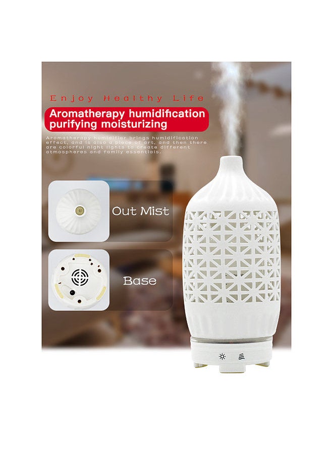Generic - Smart Tuya WiFi Essential Oil Diffuser Compatible with Alexa & Google Home Ceramic 120ml Aromatherapy Diffuser & Cool-Mist Humidifier with 7 LED Light - Image 1