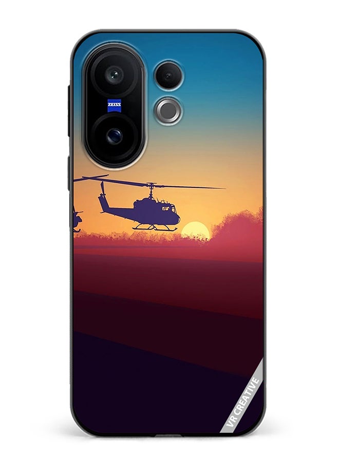 Protective Case Cover For Vivo X200 FE Military Choppers Design Multicolour