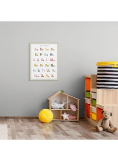 Art Decor Art Decor Framed Fine Art of Kids Educational Portrait Learning Alphabet Print Wall Décor for Playroom Classroom Nursery Kid Bedroom Children Room Gifting  - Image 3