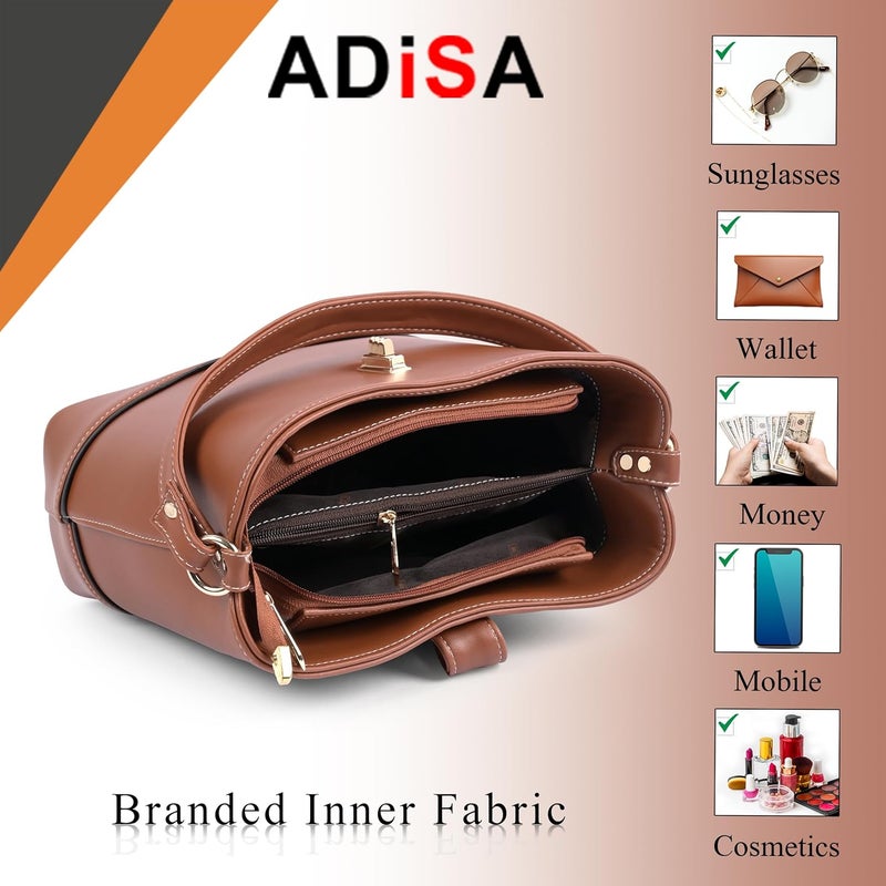 ADISA Women's Girls Bucket Cross Body Bag with Sling (SL5139) - Image 4