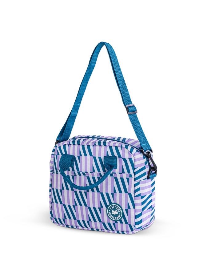 Eazy Kids زجاجة مياه ستيل للأطفال من إيزى كيدز مع حقيبة غداء، 1 لتر أزرق - Image 2