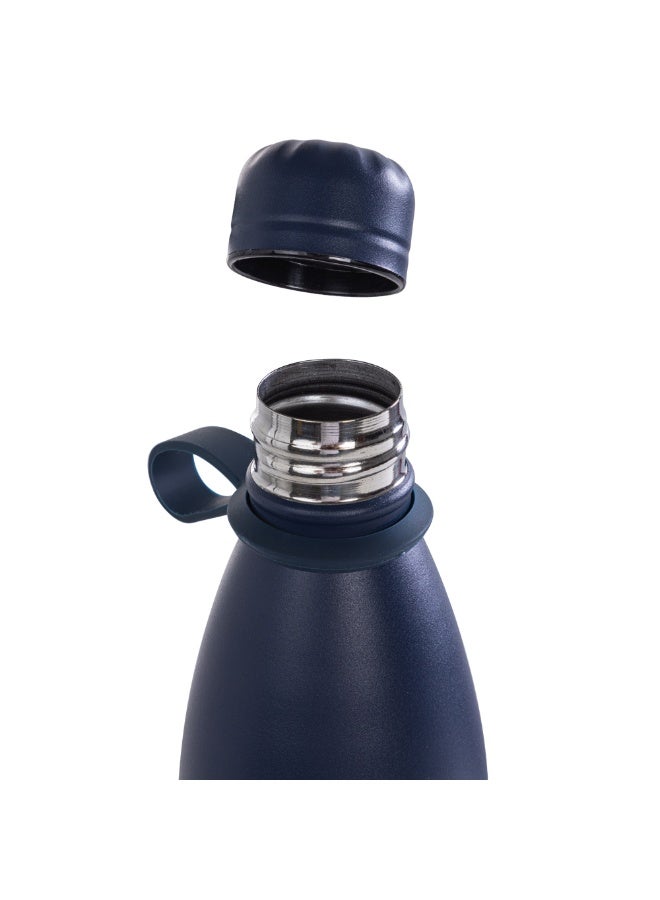 Eazy Kids زجاجة مياه ستيل للأطفال من إيزى كيدز مع حقيبة غداء، 1 لتر أزرق - Image 4