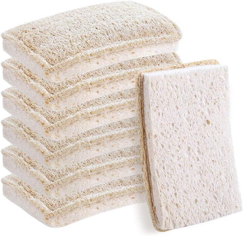 Sponge Dishcloth – 6 Pieces, Non-Scratch, Absorbent, for Kitchen, Dishes, Reusable