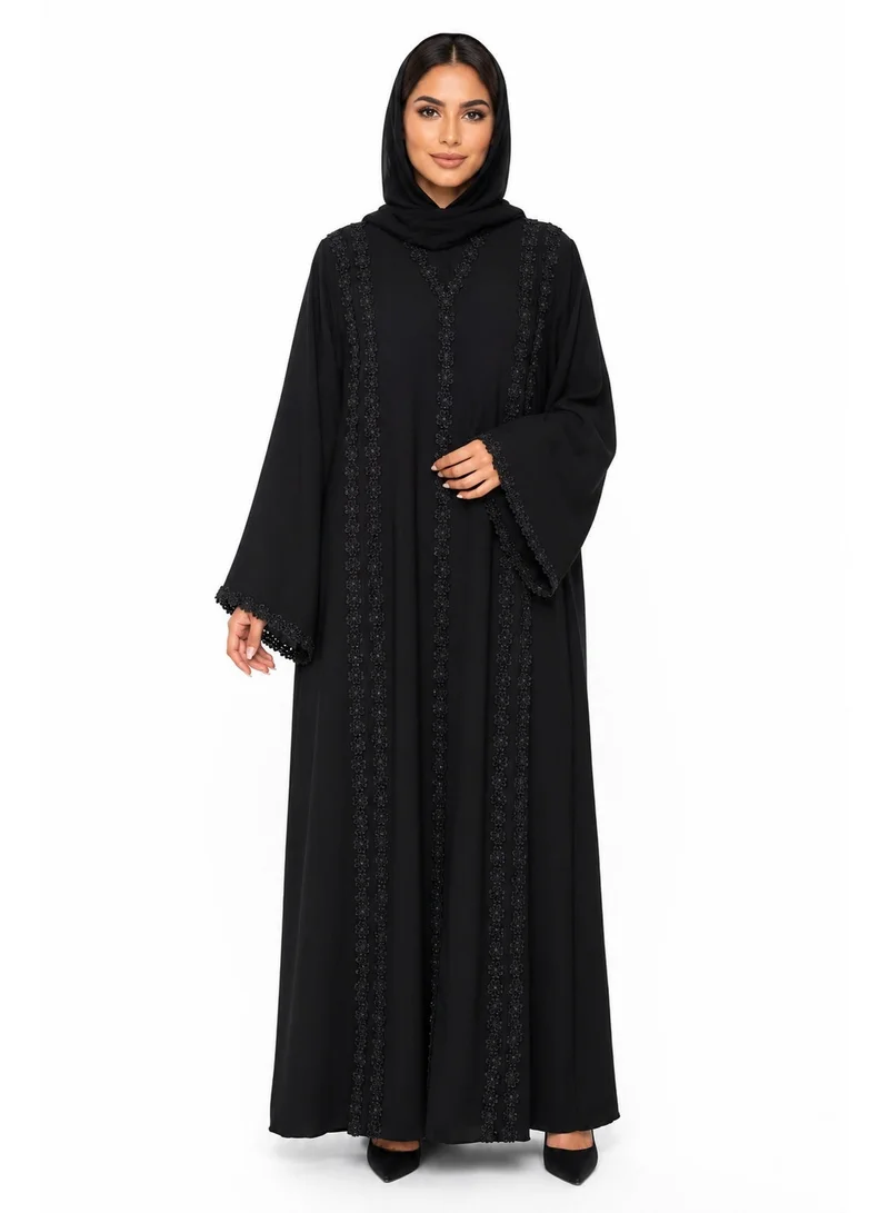 Reem Abayas Women's Abaya Embellished lace detail