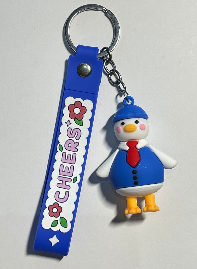 ميدالية مفاتيح كرتونية مميزة اكسسوار لطيف سلسلة مفاتيح أنمي بشخصية بطوط مع شريط يتناسب مع السيارة والمحفظة والحقيبة هدية ابداعية لطيفة - Image 1