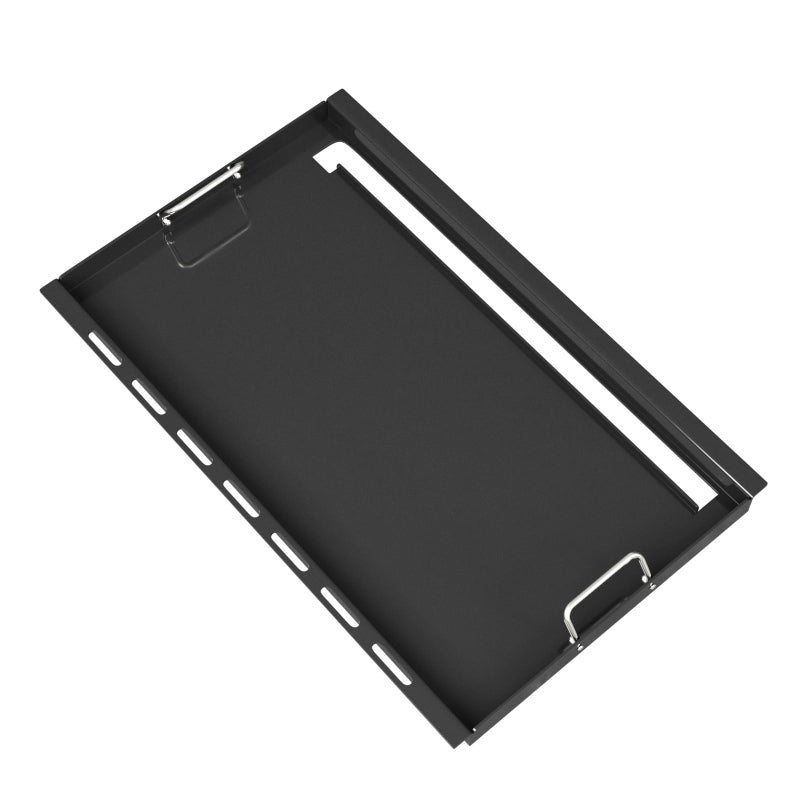 BBQ Future 6789 مقلاة كاملة الحجم لشوايات الغاز ويبر GS4 جينيسيس II 400 سلسلة مقلاة مسطحة مع مقابض لشواية ويبر جينيسيس II E410 جينيسيس II LX 440 سلسلة شواية الغاز فولاذ كربوني أسود