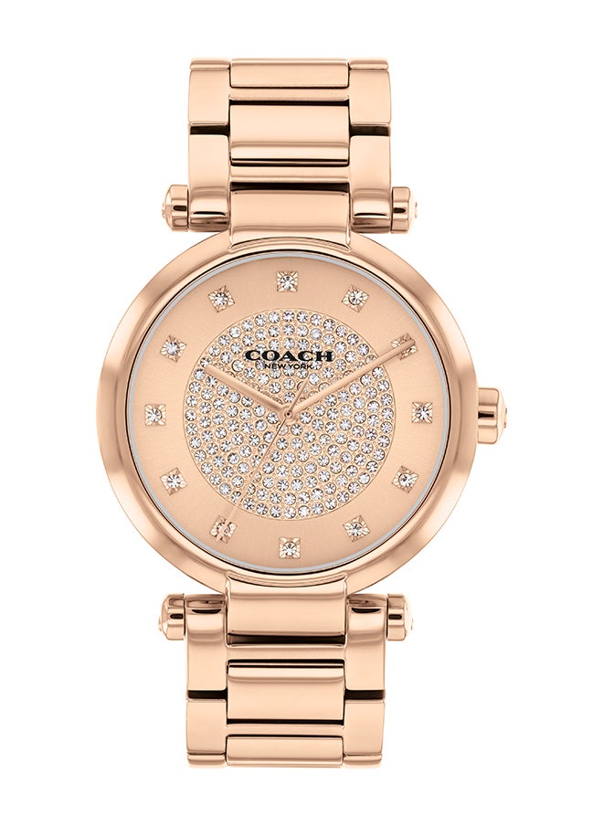 COACH ساعة يد نسائية من الستانلس ستيل بعقارب دائرية الشكل 14504254 - 39 ملم  - Image 1