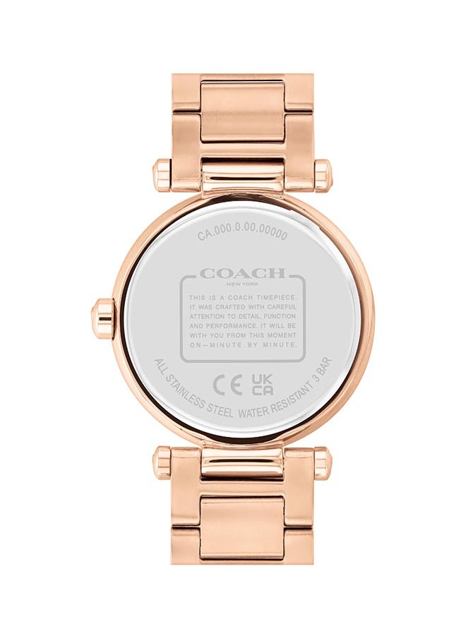 COACH ساعة يد نسائية من الستانلس ستيل بعقارب دائرية الشكل 14504254 - 39 ملم  - Image 3