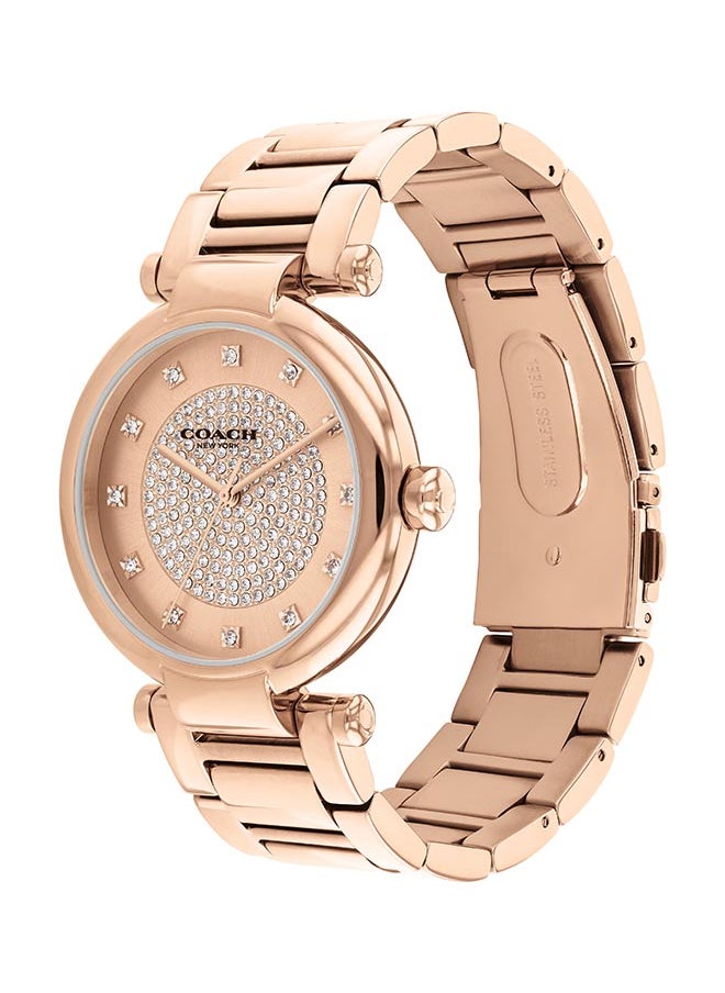 COACH ساعة يد نسائية من الستانلس ستيل بعقارب دائرية الشكل 14504254 - 39 ملم  - Image 2