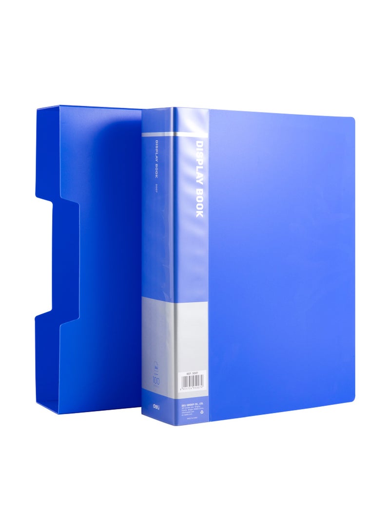 Deli E5007 Display Book A4 - 100 Pages, Assorted Colors, Durable PP Material, Anti-Static Pockets - Image 3