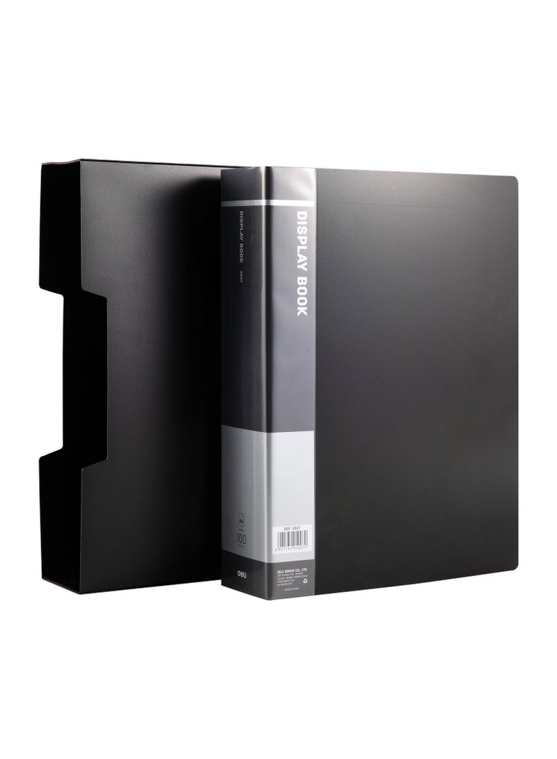 Deli E5007 Display Book A4 - 100 Pages, Assorted Colors, Durable PP Material, Anti-Static Pockets - Image 4