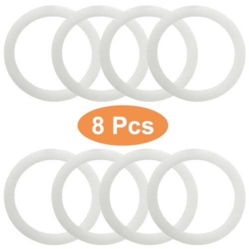 Coufce 8 PCS 1.9 Inch Silicone Sealing Rings Gaskets, White Spare Silicone Replacement Gasket, Food Grade Rubber Seals for Glass Jars Lids (External Dia 2.5 Inch) - Image 5