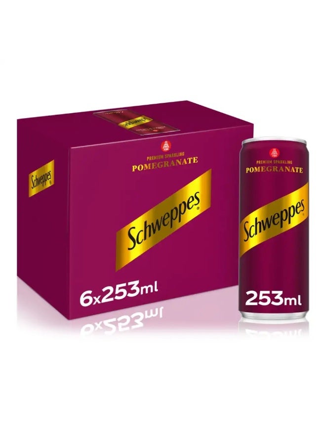 Schweppes Premium Sparkling Pomegranate Drink Pack (6 x 253ml)