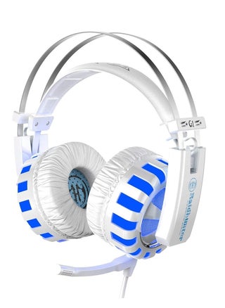 HIRALIY G1 Wired Gaming Headset with Microphone - Comfortable Design & LED - USB and 3.5mm-WHITE MIX BLUE - pzsku/Z60512E8477AA760EFDE2Z/45/_/1739181641/3417630f-d121-4b26-85d2-5b1c893d669a