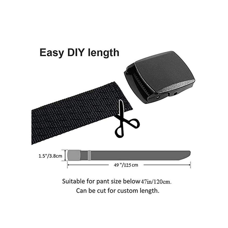 SOLARAE Canvas Belt Men's Belt Webbing Canvas Outdoor Web Belt With Nylon Plastic Buckle Adjustable Outdoor Sports Belt Soft - Image 4