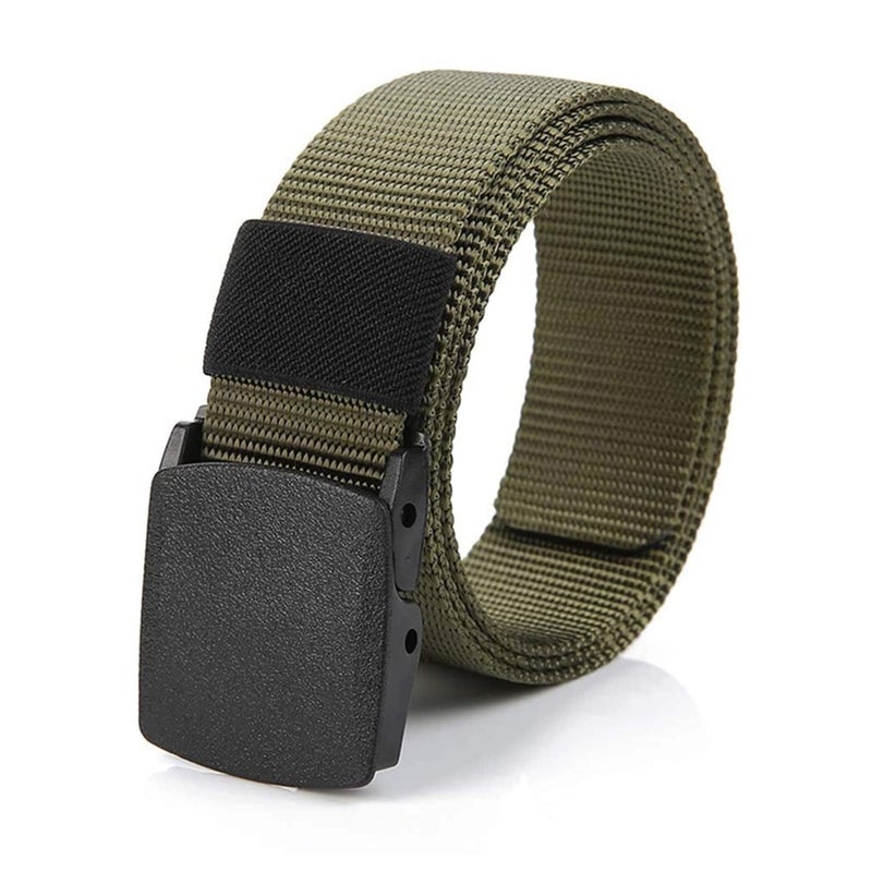 SOLARAE Canvas Belt Men's Belt Webbing Canvas Outdoor Web Belt With Nylon Plastic Buckle Adjustable Outdoor Sports Belt Soft - Image 1