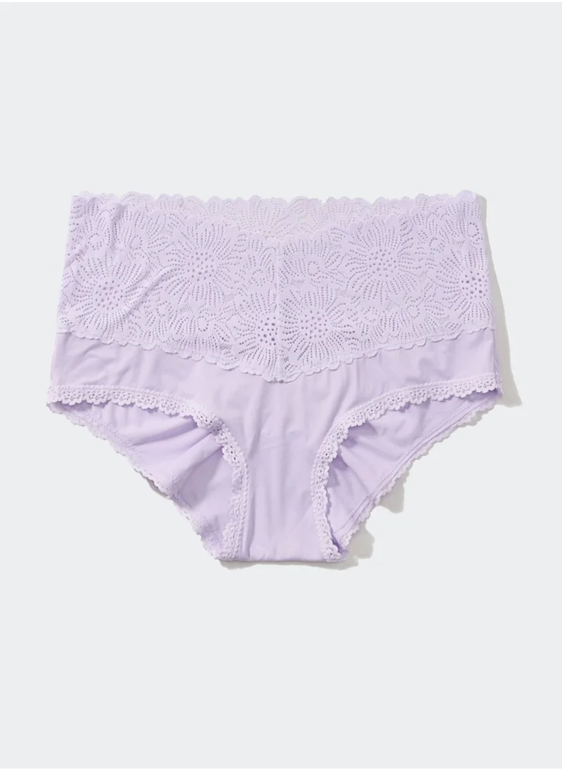 Aerie High Leg Lace Detail Brief