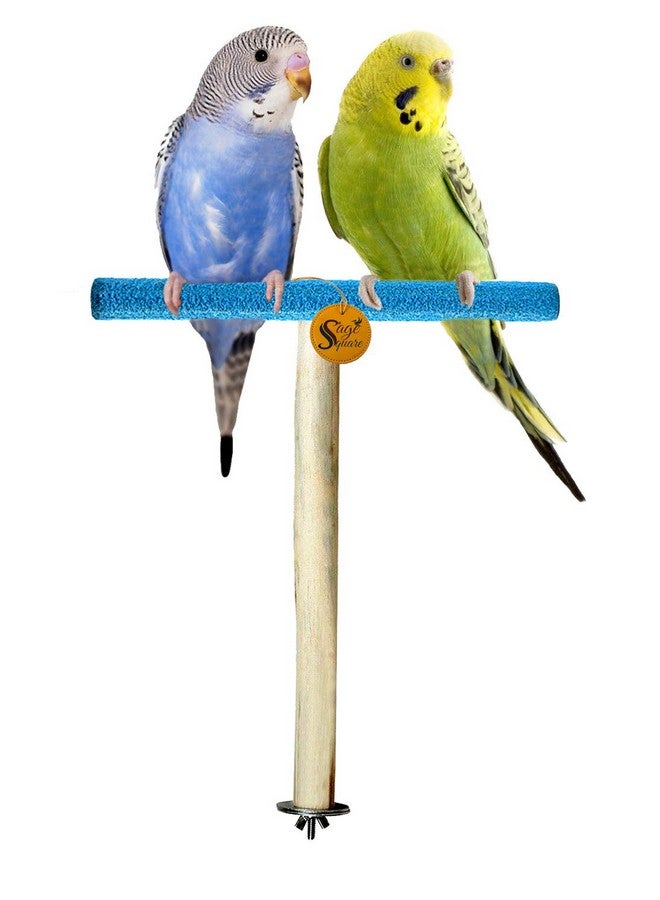 سايج سكوير مجثم خشبي رملي للطيور والتدريب، خشب طبيعي وآمن للطيور (الطيور الكبيرة) - Image 1