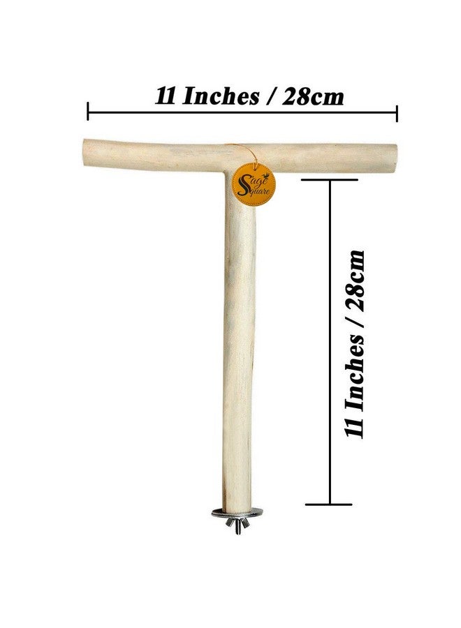 سايج سكوير مجثم خشبي رملي للطيور والتدريب، خشب طبيعي وآمن للطيور (الطيور الكبيرة) - Image 2
