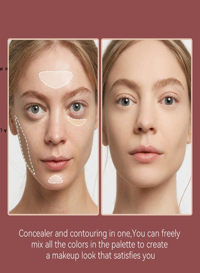 شيلافز هازي ثلاثي الألوان المخفي مستحضرات التجميل كريم 02 كلاسيك ، ثلاثة في واحد لون المكياج تصحيح المخفي كفاف وتسليط الضوء على تأثير كريم ، المخفي الظلام دائرة حب الشباب ، مزيج مثالي من الأساس - Image 2