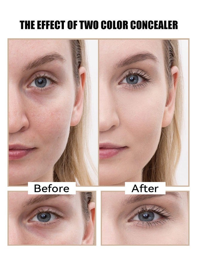 شيلافز هازي ثلاثي الألوان المخفي مستحضرات التجميل كريم 02 كلاسيك ، ثلاثة في واحد لون المكياج تصحيح المخفي كفاف وتسليط الضوء على تأثير كريم ، المخفي الظلام دائرة حب الشباب ، مزيج مثالي من الأساس - Image 4