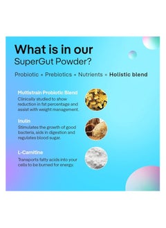 The Good Bug The Good Bug Metabolically Lean SuperGut Powder | Probiotics + L-Carnitine | Regulates Metabolism & Cravings | For Men & Women | 30 Days Pack  - Image 3