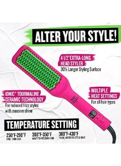 BED HEAD Smooth Operator Straightening Styling Brush ; Detangle And Straighten Hair (41/2 In)  - Image 4