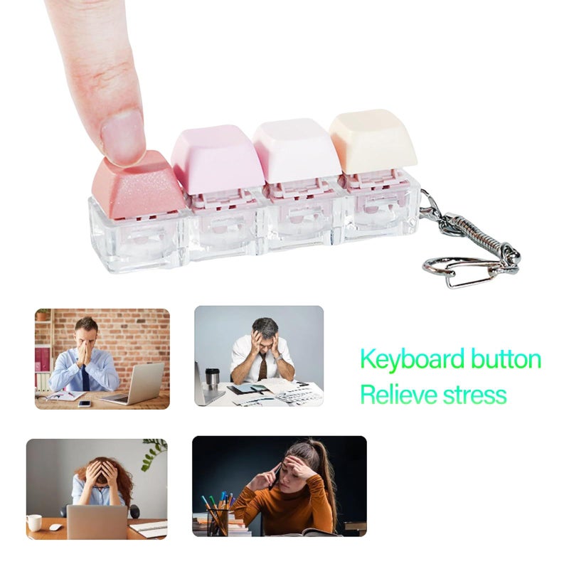 LED Light Keyboard Clicks Toy Keycap Tester Stress Relief Sensory Play F Color - Image 3