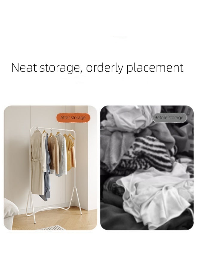 HXDream Freestanding Wrought Iron Clothes Rack, Modern Simple Bedroom Garment Hanger, Small Indoor Hanging Rod for Clothes and Bags, Multipurpose Use（Black）80*40*160CM - Image 4