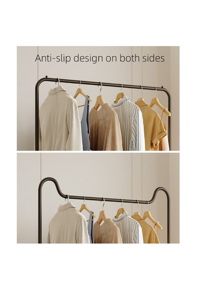 HXDream Freestanding Wrought Iron Clothes Rack, Modern Simple Bedroom Garment Hanger, Small Indoor Hanging Rod for Clothes and Bags, Multipurpose Use（Black）80*40*160CM - Image 5