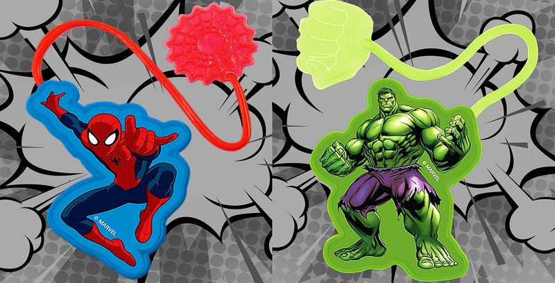 JA-RU Marvel Spiderman & Hulk Sticky Hands Stretchy Snap Toys (2 Packs Assorted) Superheroes Stretchy Hands Birthday Toy Supplies for Kids  Pinata Filler  Bulk Toys.AB-6809-2 - Image 4