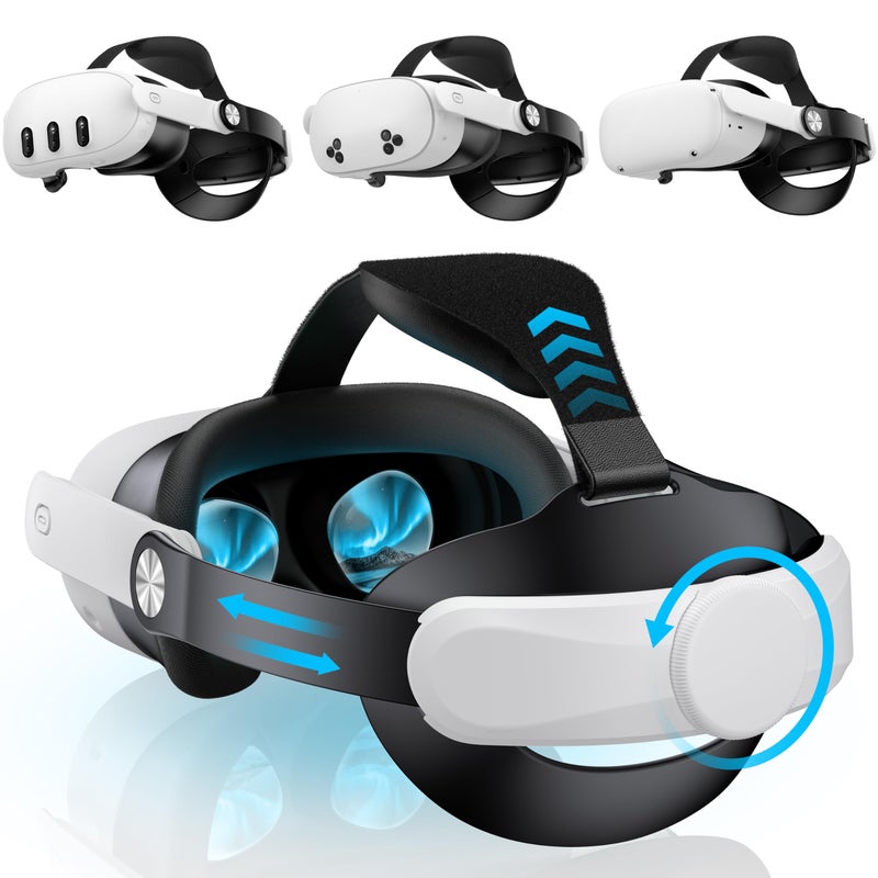 Kawaye for Meta Quest 3SQuest 2Quest 3 Head Strap Adjustable Halo Strap Replacement for Elite Strap VR Headset Strap Enhanced SupportComfort Reduce Facial Pressure - Image 2
