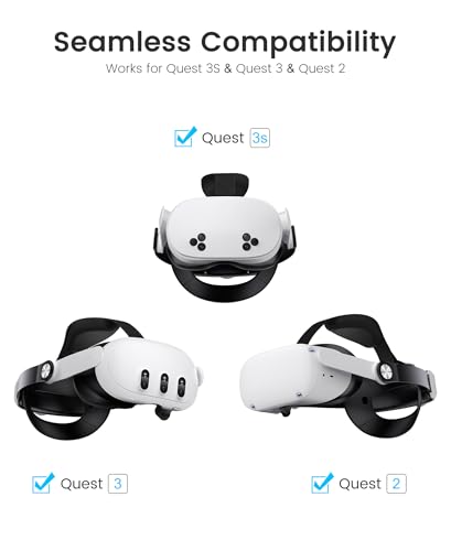 Kawaye for Meta Quest 3SQuest 2Quest 3 Head Strap Adjustable Halo Strap Replacement for Elite Strap VR Headset Strap Enhanced SupportComfort Reduce Facial Pressure - Image 3