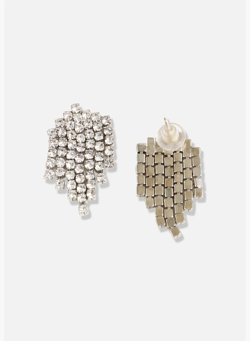 SOHI Silver Plated Designer Stone Casual Drop Earring For Women