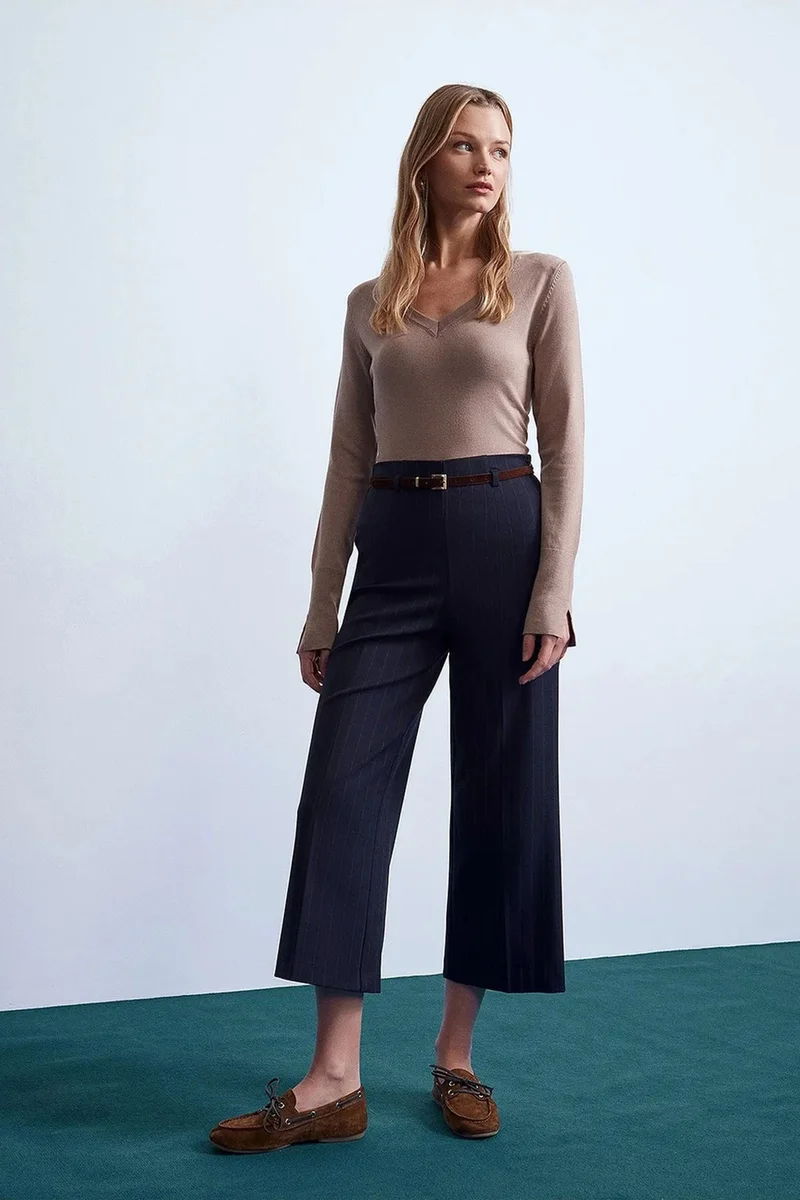 Dilvin Navy Blue DILVIN Women's Straight-Leg Pants for Women | Best Price UAE