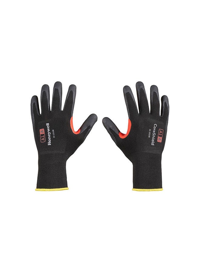 Honeywell 1-Pair Honeywell 15 Gauge Nylon Microfoam Nitrile Coating Ansi Cut Level A1 Safety Gloves Extra Large Black  - Image 2