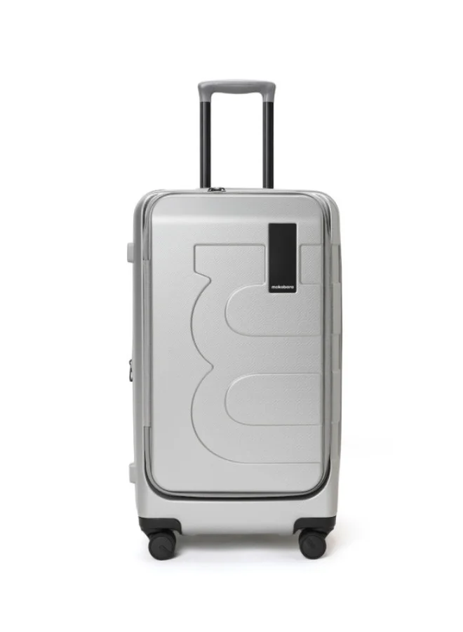 Mokobara The Em Access Check-In Trunk Luggage Polycarbonate 8 Spinner Wheel Trolly Hardsided Suitcase With Built In Tsa Lock Travel Suitcase (Grey)